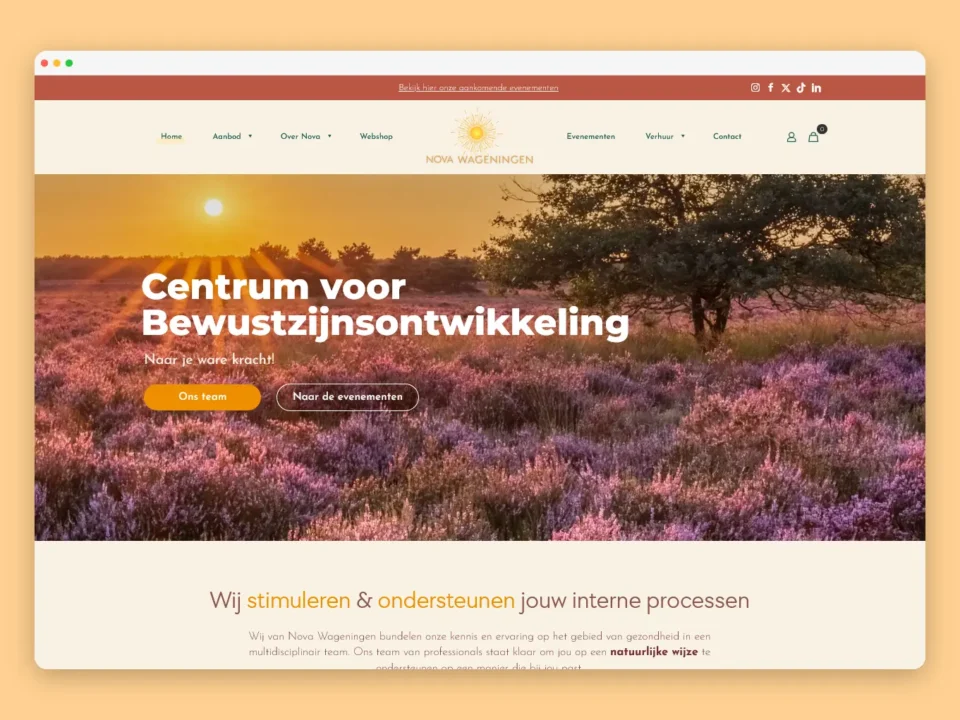 Nova Wageningen webdesign website laten maken